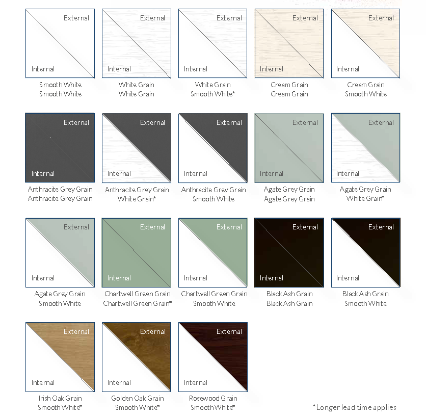 uPVC Box Sash colours
